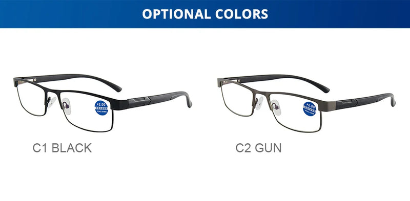 Óculos Inteligente Bifocal Anti-Luz Azul – Ajuste Automático de Grau, Proteção para Telas