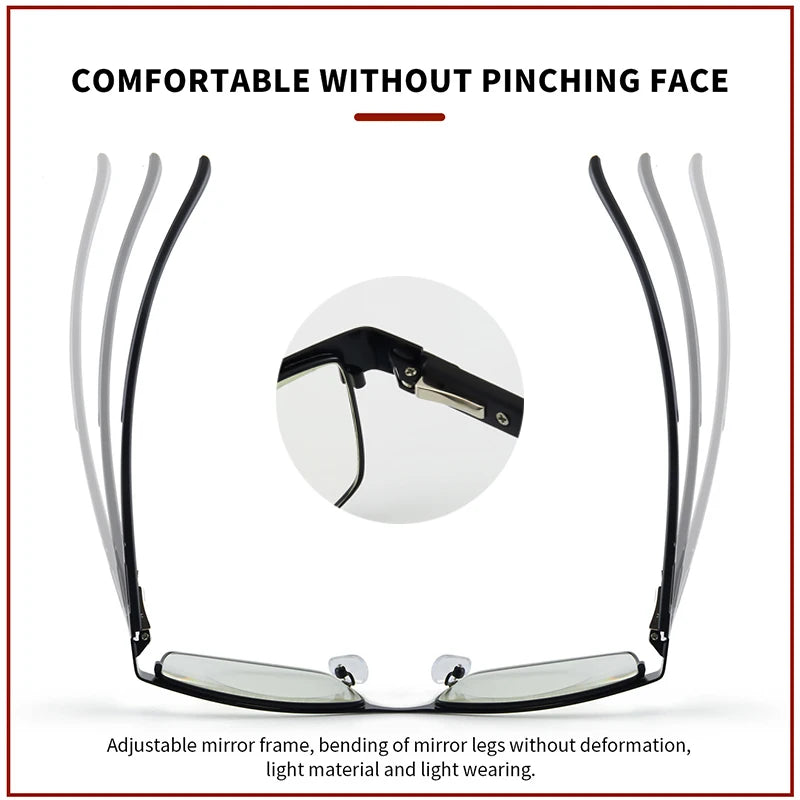 Óculos Inteligente Bifocal Anti-Luz Azul – Ajuste Automático de Grau, Proteção para Telas